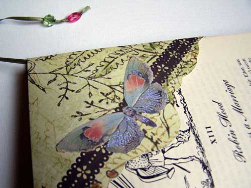 Делаем закладку в виде бабочки.