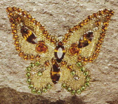 Бабочки со стразами из бисера