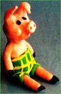 Лепим Пятачка из пластилина