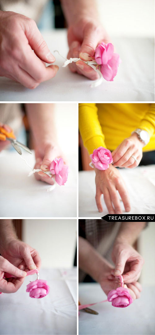 Как сделать браслет из живого цветка своими руками