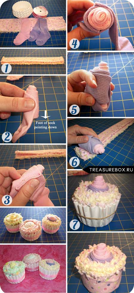 Как сделать букет из носков своими руками