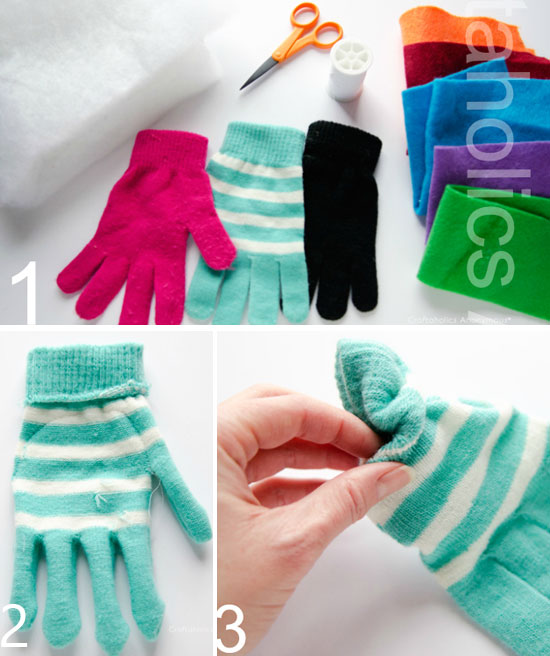 Как сделать мягкую игрушку из перчатки  своими руками