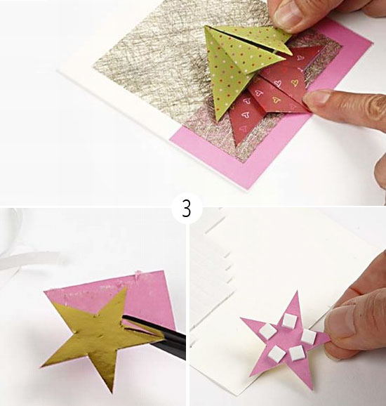Как сделать объемную елочку из бумаги для открытки